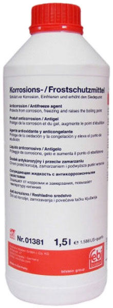 Охолоджувальна рідина FEBI G12, концентрат, червоний, 1,5 л (01381)